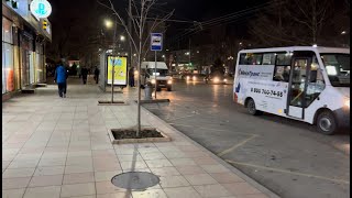 Evening walk in Makhachkala.Gamzatov Avenue(2) (February 12,2022)