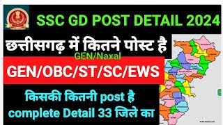 cg SSC GD post kitna h 2023|cg SSC gd category wise detail 2023|chhattisgarh gd post complete detail