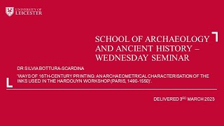 Dr Silvia Bottura-Scardina - 'Ways of 16th-century printing'.