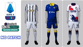 20 ชุดแข่งเหย้า-เยือนจากลีก Serie A TIM (อิตาลี) #9 PES 2021