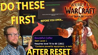 🔴LIVE -  VAULT! Do These BEFORE You Open on RESET - The War Within World of Warcraft