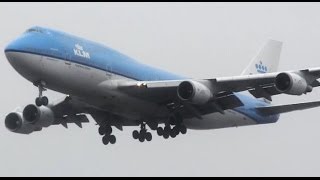 KLM 747-400 Landing at Chicago O'Hare | In Rain!