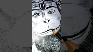 Lord Hanumanji best Two Drawings easy with pencil 💯😍 #hanumanji #viral #ytshorts #shorts #artwork