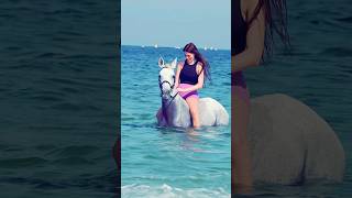 Beach horse riding Dubai #horse #horseridingschool #horseriding #horseing #equestrian