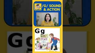 /Gg/ SOUND AND ACTION  ||  JOLLY PHONICS PHASE 3 #shorts  #jollyphonics