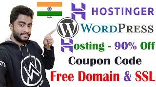 Hostinger WordPress Hosting Coupon Code 2021 Up to 90% Discount and Free Domain & Free SSL