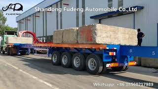 4 Axles 50Tons Extendable Flatbed Trailer for Conatiners, Wind blade