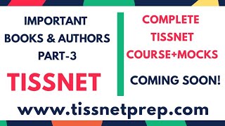 Important Books& Authors (Part-3) - TISSNET | SSC | Government Exams