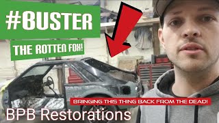 #Buster the rotten foxbody mustang ep. 1 intro, easy how to windshield removal and more rust...