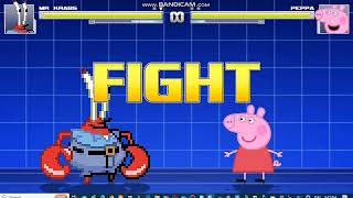 MUGEN: MvC2 Mr. Krabs (Me) vs Peppa Pig