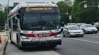 SEPTA - Ride Aboard 2024 New Flyer XDE40 Xcelisor #3668 on Route 65 to Germantown - Chelten