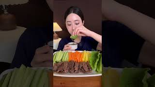 Mấy nay Youtube tui kiểu 📈 Mukbang Thịt Nướng Cuốn Rau Củ Xin mời cả nhà #mukbang