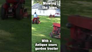 barrowed a friends economy tractor to mow my lawn.