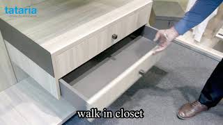 Walk in closet with Lumix shelf , mixbox100  drawer , raster