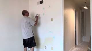 How to coat damaged drywall seams and spot fill dents!