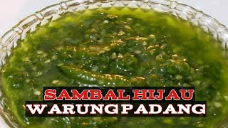 Resep Sambal Hijau Yang Ada Di Warung Padang