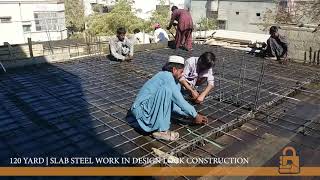 120 yard House Slab Steel & Electrical Work | RCC Slab 120 yard/5 Marla  | Design Lock Construction