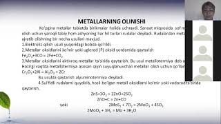 Mavzu: "Metallar karoziyasi"