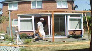 How to make a solid oak pergola above the conservatory  woodworking tutorials  tips guide  joinery