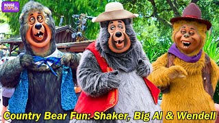 Country Bear Musical Jamboree Fun with Shaker, Wendell & Big Al In NEW Outfits at Walt Disney World