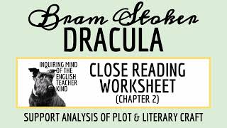 Dracula Chapter 2 Close Reading Inference Worksheet and Answer Key