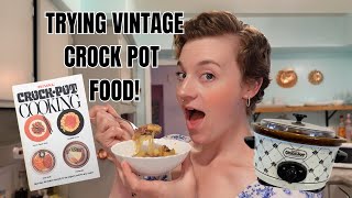 USING MY VINTAGE 1975 CROCK POT COOKBOOK! RETRO VINTAGE RECIPES!