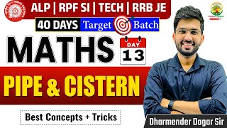 Pipe and Cistern | 40 Days Target Batch | Railway Bharti 2024 | Maths by Dharmender Dagar Sir