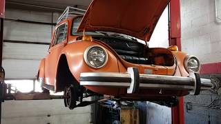 Inspecting the 1974 Super Beetle