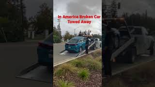 In America Broken Car Towed Away Toyota Preius