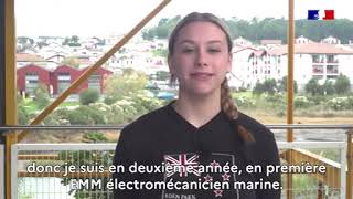 J'ai choisi la mer  Témoignage Lycée maritime de Ciboure Lucile