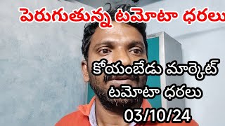 3 October 2024|| today Tomato rate Chennai Koyambedu market || tomato rate Koyambedu market