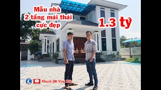 Mẫu nhà 2 tầng Mái Thái đẹp trên diện tích 1000 m2, sàn xây dựng 130m2 chỉ 1.3 tỷ I Khanh Qk Vlog