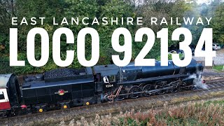 Steam train Loco 92134 on the East Lancashire Railway - 2024