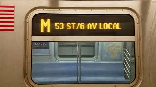 MTA NYCT: R160 M to Coney Island via Culver exterior destination sign