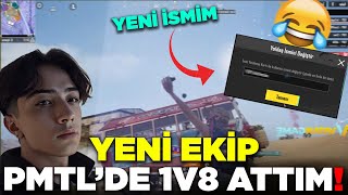 PMTL'DE 1V8 ATTIM!! YENİ EKİP + TEK BAŞIMA 15 KİLL  🖤💪