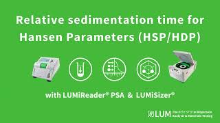 Shortcourse #4, 2024-06-12: Relative sedimentation time for Hansen Parameters (LR PSA & LS)