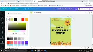 Template & Cara Membuat Bahan Ajar Menggunakan Canva  || 1. Cover Modul