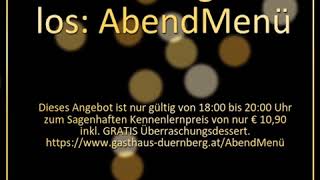 Mittwoch geht's los: AbendMenü