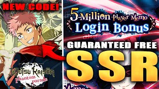 NEW CODE & FREE GUARANTEED SSR!!!! 5 MILLION PLAYERS CELEBRATION! (Jujutsu Kaisen Phantom Parade)