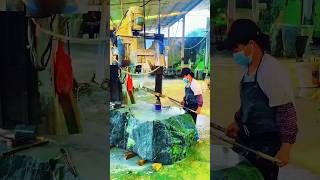 Outdoor stone table#viralvideo #polishing #youtubeshorts