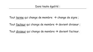 Transformation de formules - 3ème