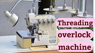 Threading an Industrial Overlock Machine #4threads