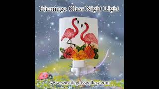 Brilliant Fused Glass Fantastic Flamingo Night Light