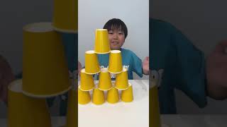 Paper Cup Tower!! Part16 #shorts #トイキッズ