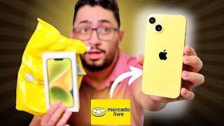 Comprei o iPhone 14 no Mercado Livre e olha o que chegou!!!