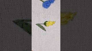 Very Easy Little Flower Embroidery Design For Beginners #handembrodiery