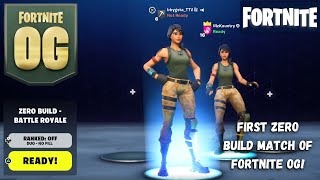 My First Zero Build Match of Fortnite OG