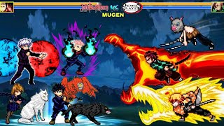 RELEASE!! JUJUTSU KAISEN VS DEMON SLAYER MUGEN ANDROID (BEST CHARACTERS ULTIMATE SKILLS) Anime Mugen