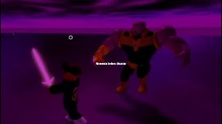 Defeating Thanos in Roblox