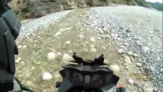 Offroad V-strom through a river!!Amazing!!!